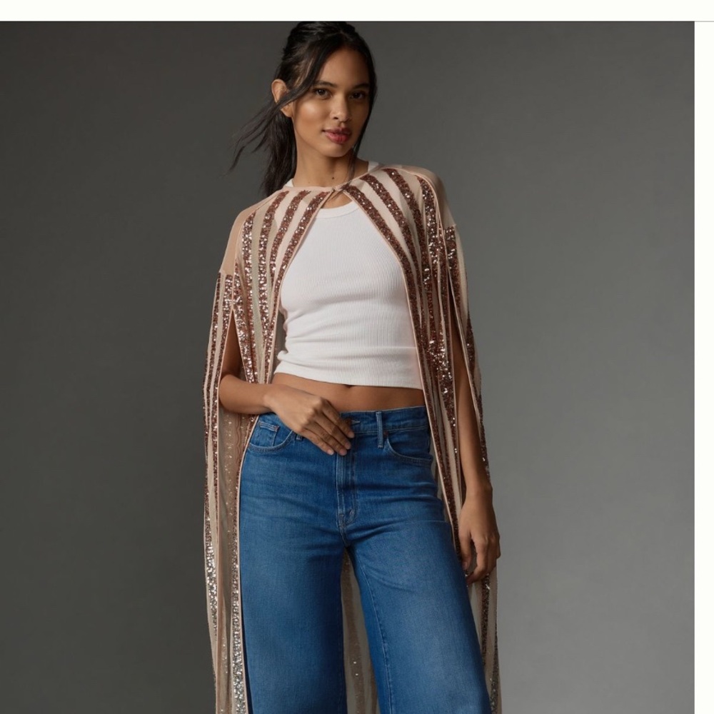 Stylish Sequin Cape for Women